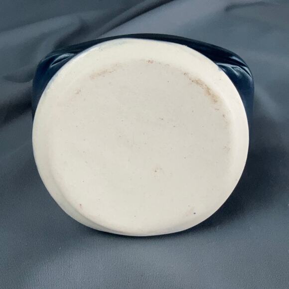 Studio Pottery Bud Vase | Hand Thrown Matte Indigo Blue | Artisan Modern 4.5x3 - Picture 5 of 5